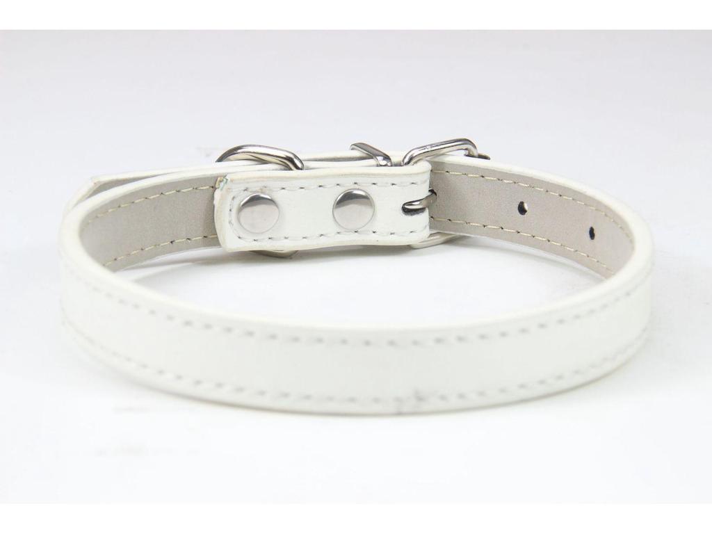 Pet PU Leather Collar & Leash for Small to Medium Dogs & Cats – Solid Color Necklace