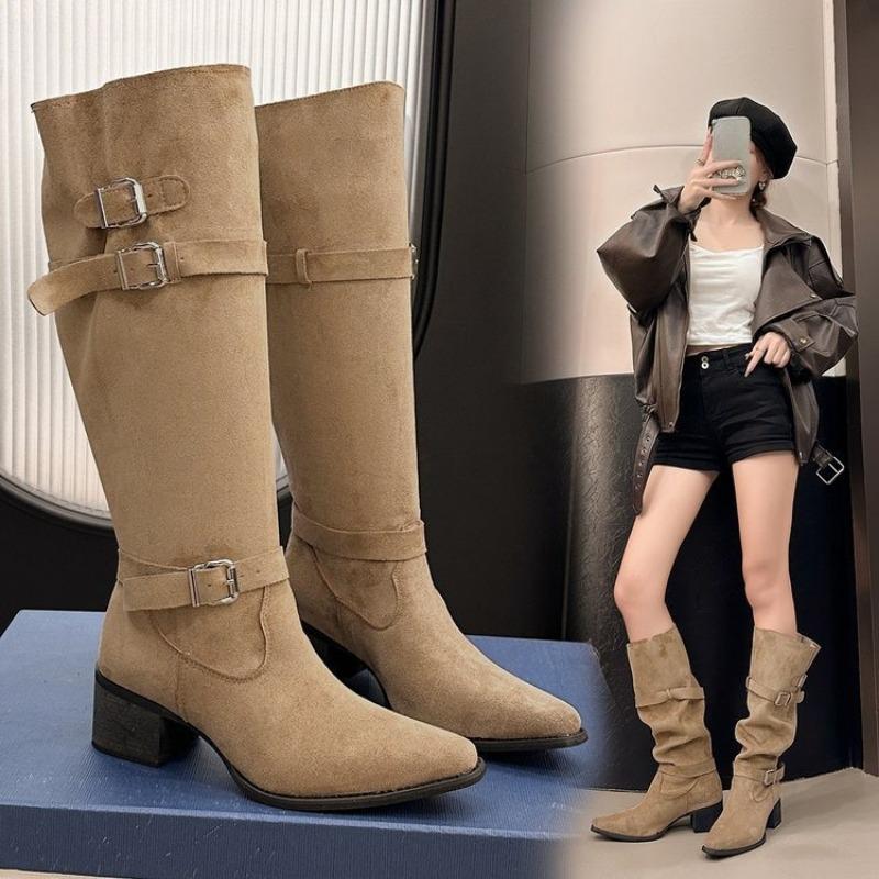 Best-selling Shoes: Oversized Oversized Pleated Boots, Chunky Long Boots, and Women's Boots That Don't Reach The Knees