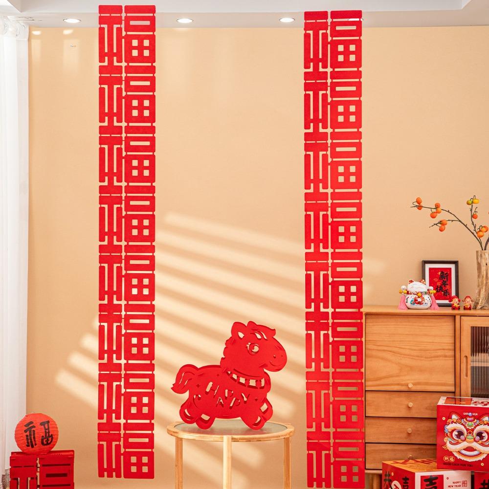 Blessing New Year Lucky Decoration 3D Chinese Zodiac Horse Figurines New Year Celebration