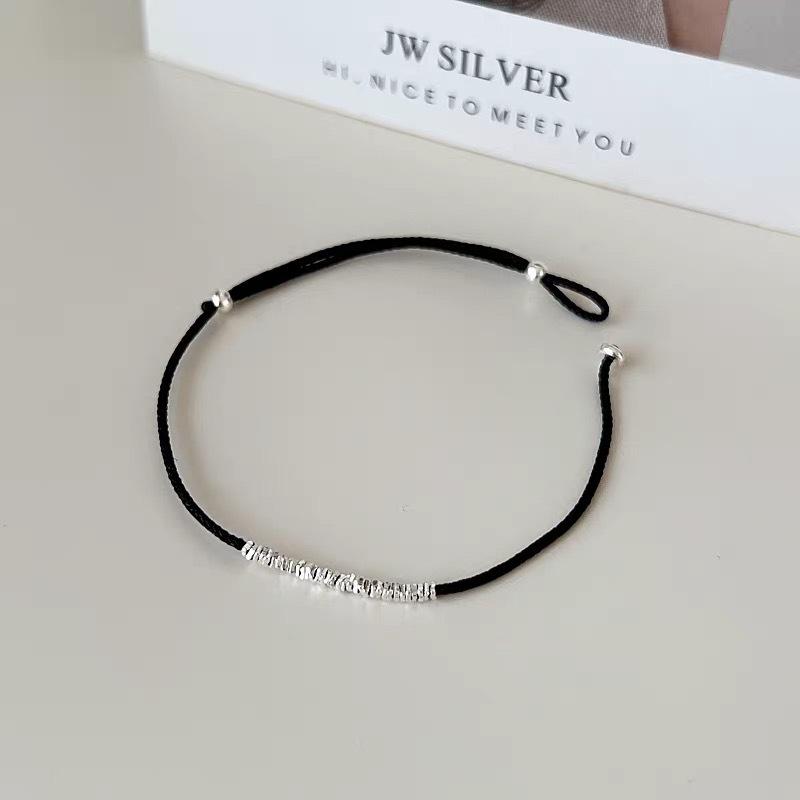 Xiaohongshu Adjustable Handmade Red String Bracelet for Women - Simple, Stackable, Birth Year Lucky Charm