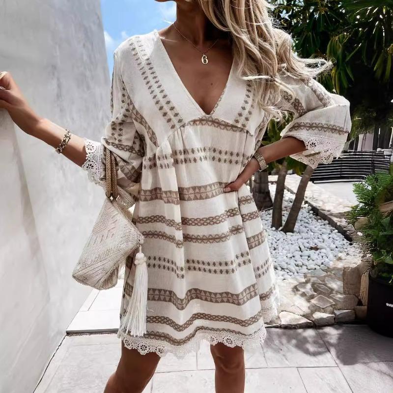 Women's Summer Dress Lace Lace Cuff Dress