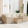 VidaXL Garden Lounge Set with Cushions 7 Pcs, Patio Sofas, Patio Furniture Set, Outdoor Furniture, Beige 3224021