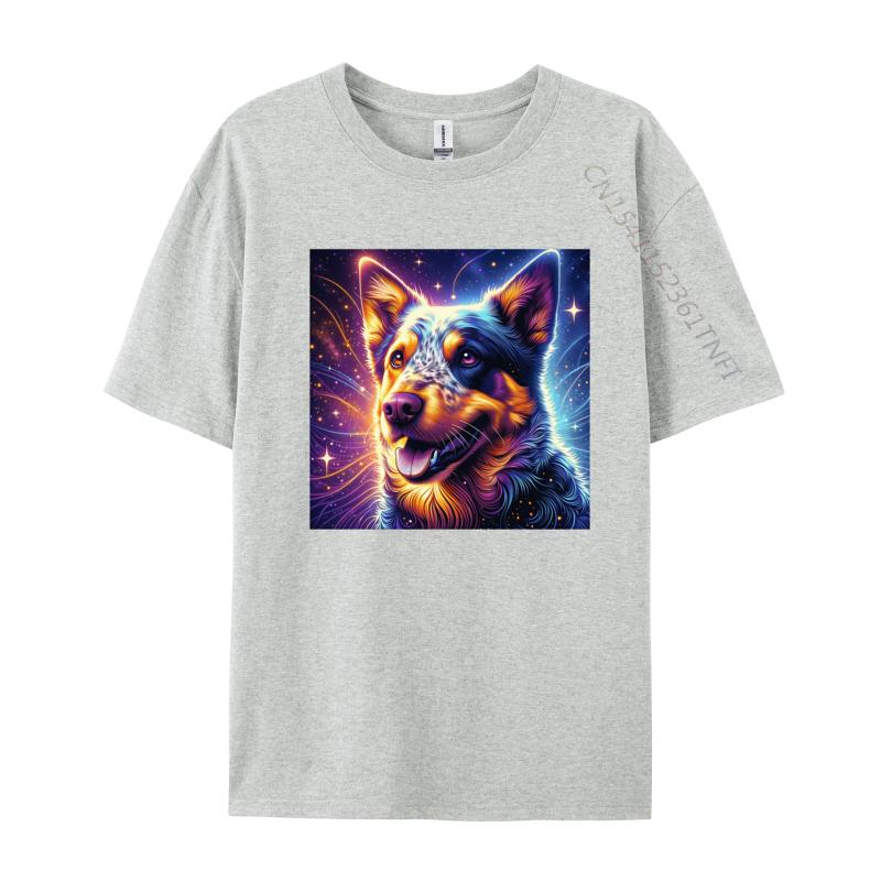 

Australian Cattle Dog Abstract Space Tshirt Prevalent Men Top Tshirts Cotton Tops Tees Fashion T Shirt Men S