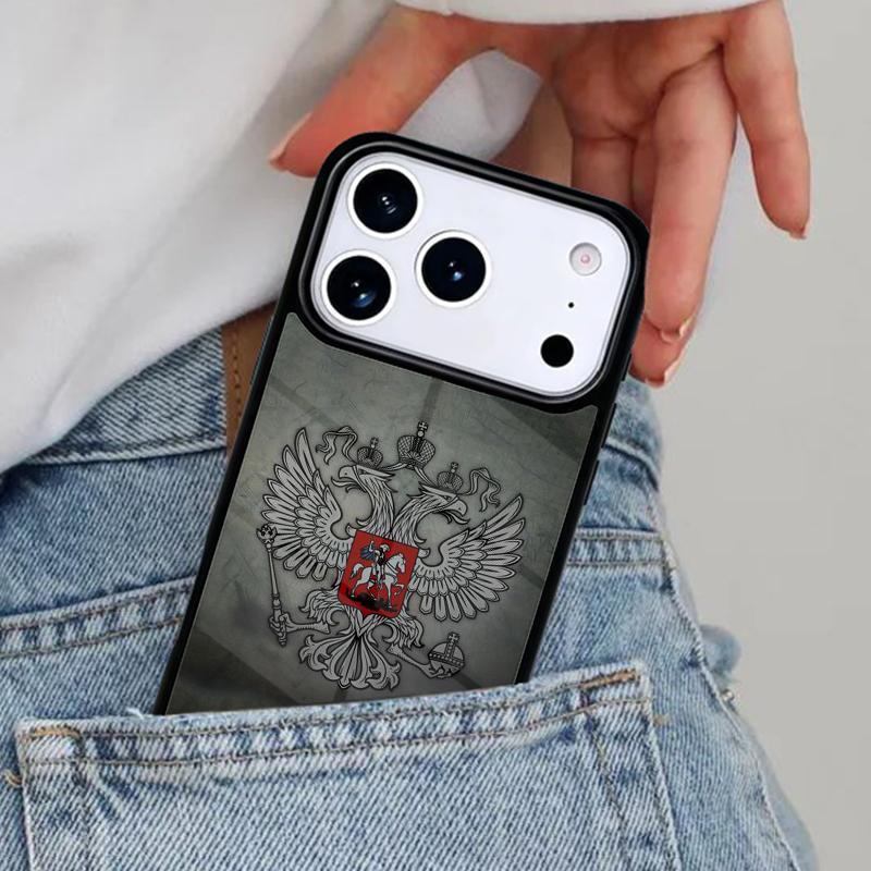 Russia Russian Coat Of Arms Phone Case for iPhone 17ProMax 12 13 14 15 16e 17 Pro Max Plus Air Cover