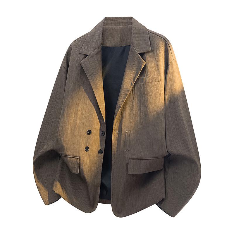 Men's Old Money Double-Breasted Vertical Stripe Suit Jacket - Trendy Autumn/Winter Style