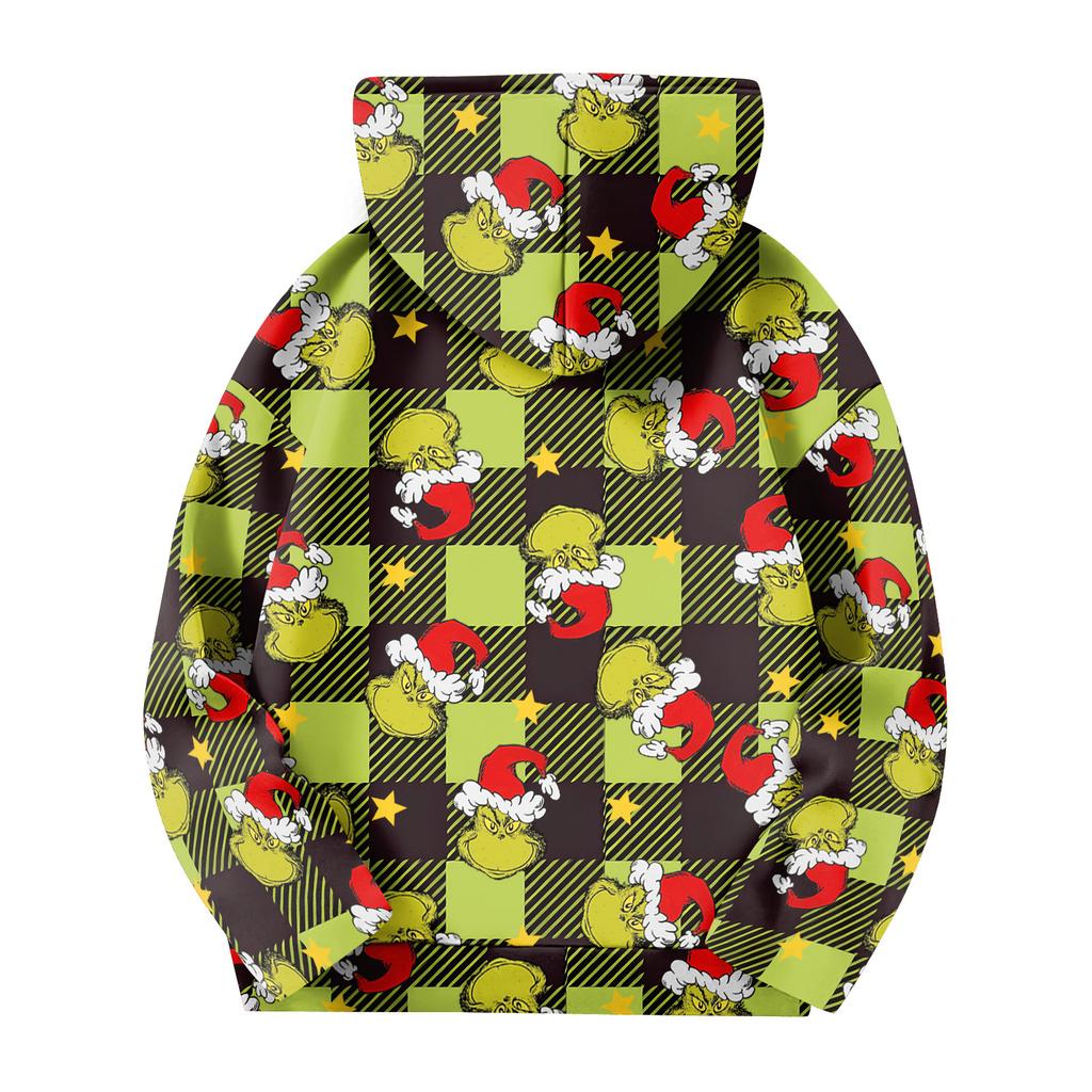 Children's Long-sleeved Loose-fitting Pullover Hoodie With Drawstring And Solid Color