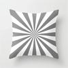 Modern Nodic Style Geometric Gray Pillowscase Polyester Grey Plaids Stripe  Cushion Covers Decorative Sofa Throw Pillows