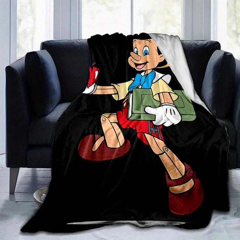 1pc, Pinocchio Character Throw Blanket, Perfect for Home Decor, Couch Cover, Outdoor Use, Gifts, Soft Blanket for Bedroom, Living Room, Travel, Campin