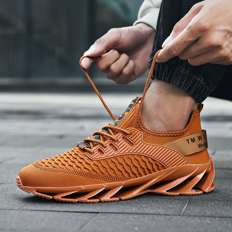 Spring men's shoes red shock-absorbing sports casual running shoes heightening men's blade shoes