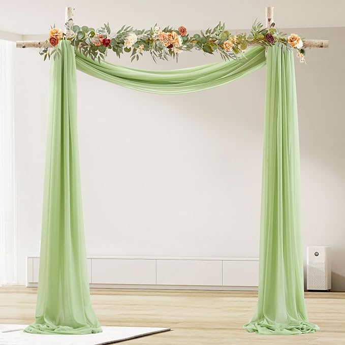 Bryllupsbue drapering stoff rene buegardiner Burgund chiffon utendørs gardinbakgrunn for bryllupsseremoni Fest takdekor