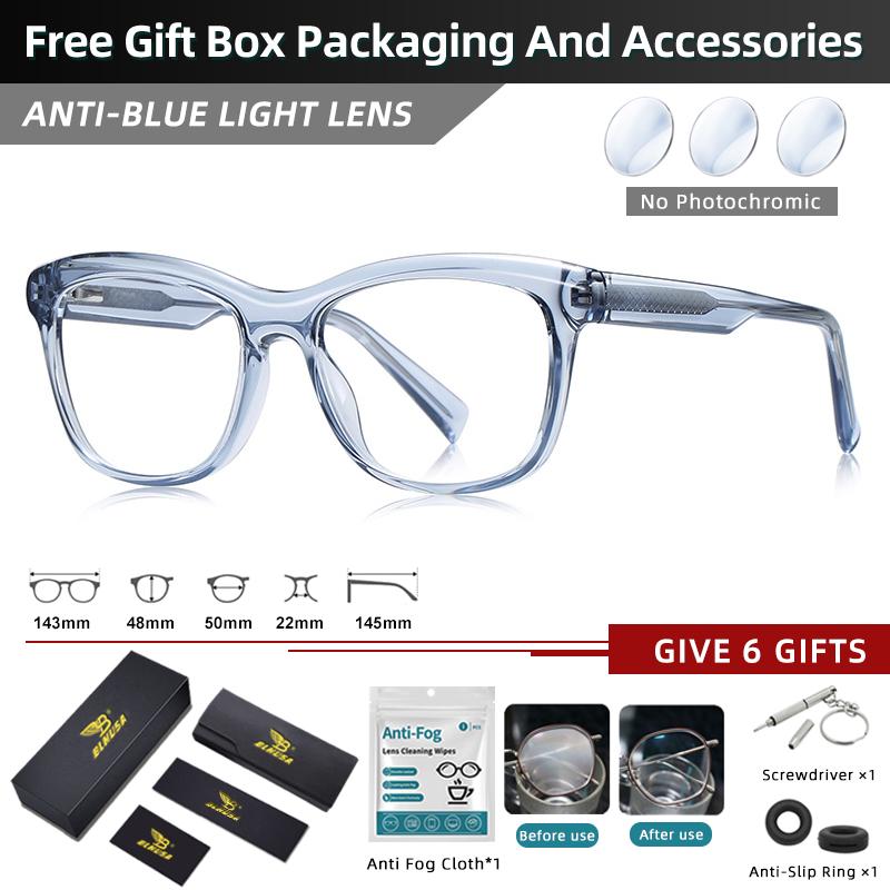 

BLMUSA Женские модные фотохромные очки с градиентным радужным цветом по рецепту, высококачественные очки для чтения и от близорукости с защитой от синего света 0 Frame