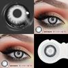 1 Pair Color Contact Lenses for Eyes Cosplay White Lenses Anime Accessories Lenses Black Contacts Lenses for Halloween