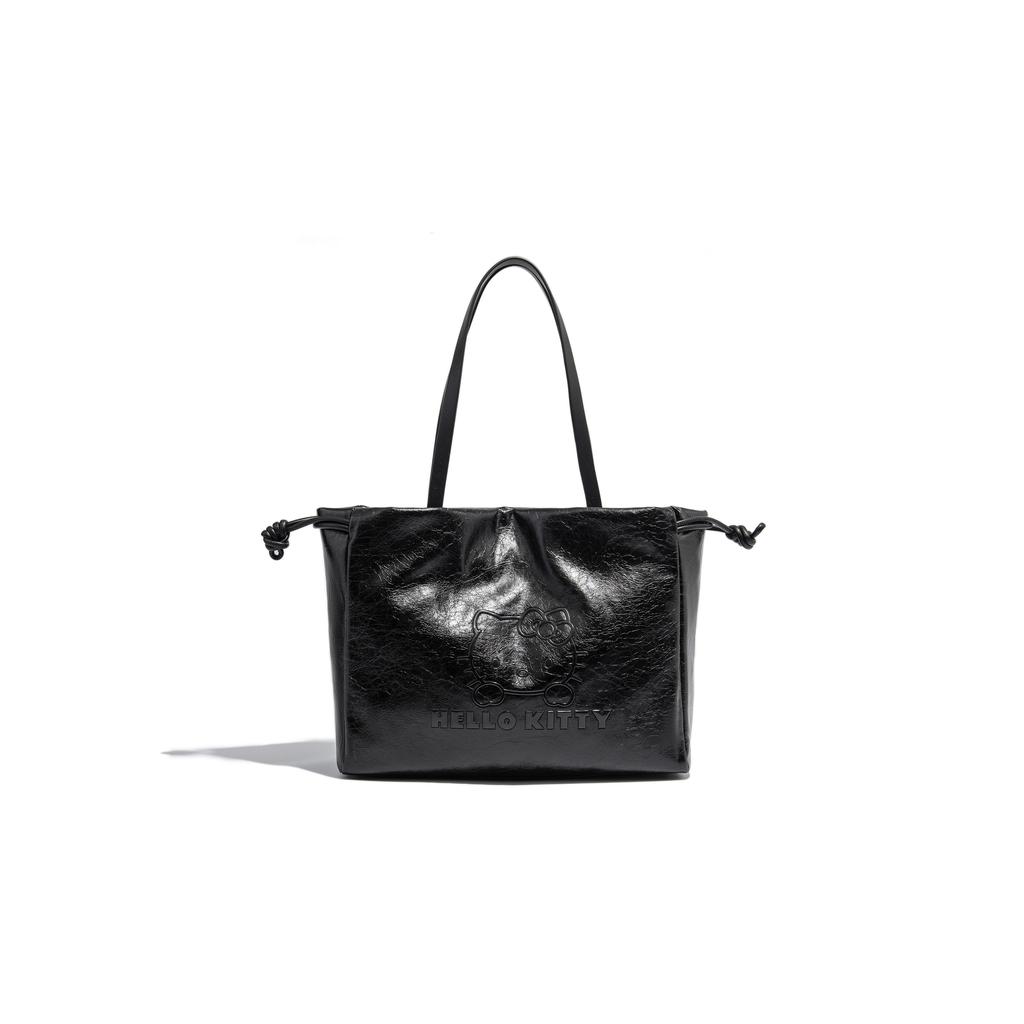 Ny Sanrio Hello Kitty PU Tote Bag, Shoppingveske, Skulderveske Dame Khaki/Svart/Mørk Kaffe SHHF41448