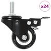 Swivel Casters with Brakes 24 Pcs 50 Mm