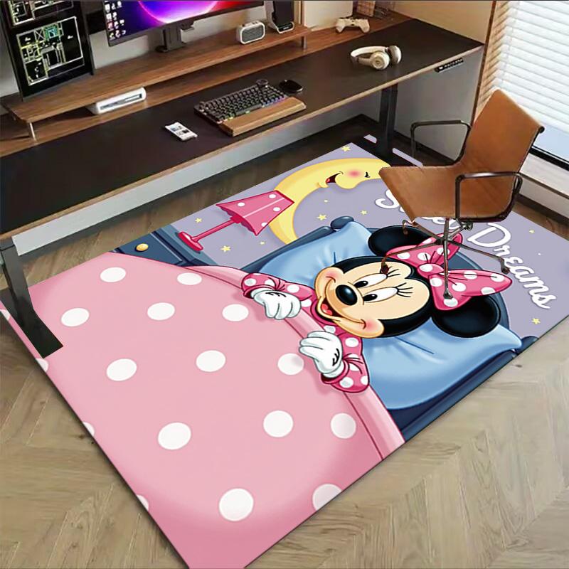 Minnie Mouse Sweet Dreams Carpet For Playroom Bedroom Living Room Sofa Home Decorkids Game Area Rug Nonslip Floor Mat