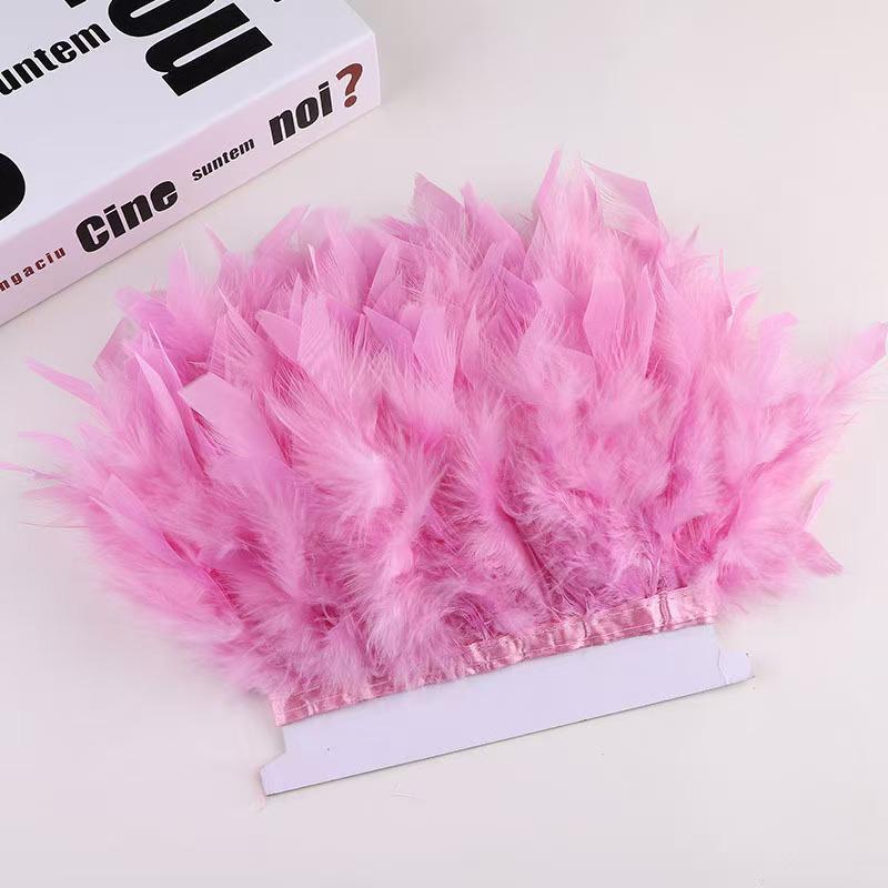 Turkey Feather Trim for DIY Stage Costume & Skirt Decoration
