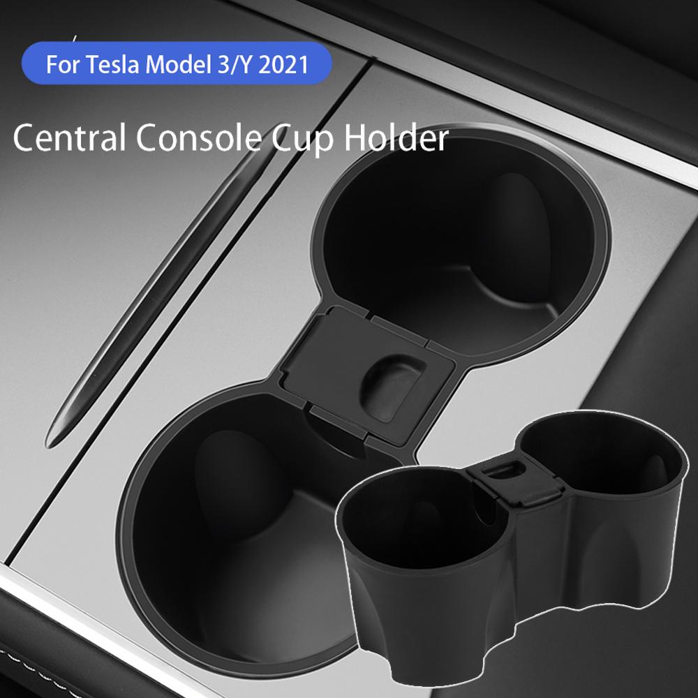 Center Console Storage Box For Tesla Model 3 2023 Model Y 2020-2024 Hidden Car Armrest Front Rear Organizer Flocking Layer Slide