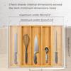 Expandable Bamboo Kitchen Drawer Organizer,Adjustable Cutlery Holder and Cutlery Tray Organizer,Drawer divider for silverware,Ta