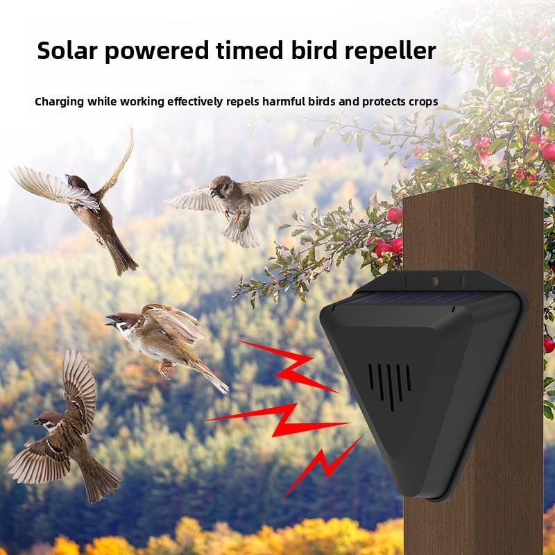 Solar Bird Repeller Outdoor Garden Bird Deterrent Ip55 Waterproof For Farm And Balcony Use