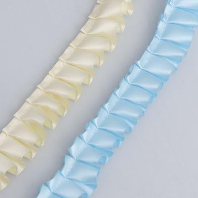 Crafting Materials Elegant Multifunction 2.5cm Single Polyester Ruffled Lace Clothing Skirt Doll DIY Craft Hat Jewelry Accessories Home Decoration