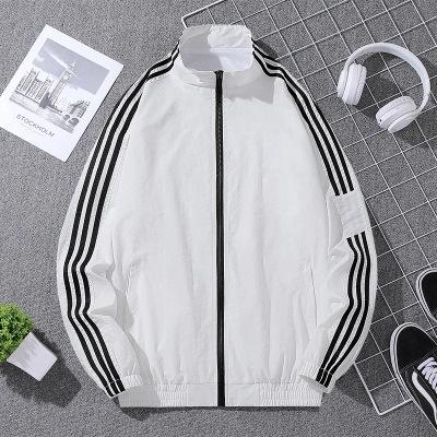 Men's Coat Tooling Men's Teen Sports Top Three Bar Jacket Men's Breathable and Wear-resistant Long Sleeves