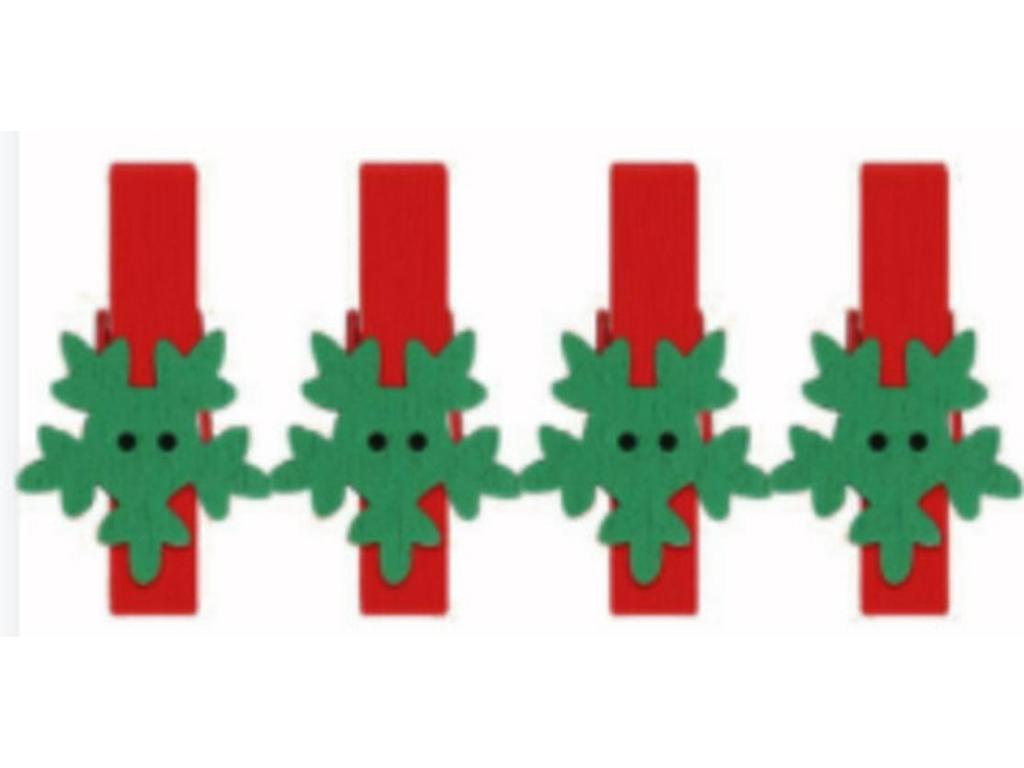 Eco-friendly Wooden Cartoon Clips: Creative Christmas Decor and Colored Wooden Patches