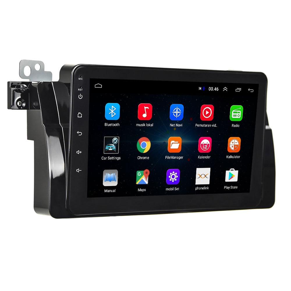 Autoradio Android per BMW E46 1998-2006 Lettore multimediale Unità principale Stereo Navigazione GPS BT WIFI 1+16GB