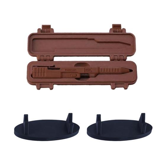 Tactical Slide Action Ballpoint Pen with Storage Box Display Stand Refillable 3D Printed Ink Pen Writing Tool Desk Accessory Men Gift