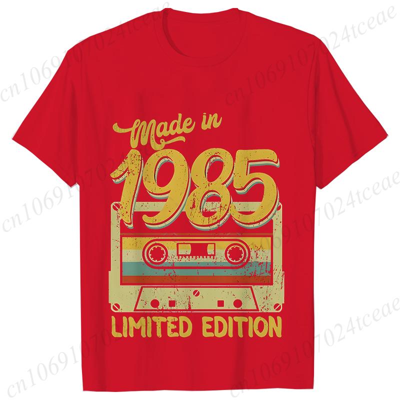 Fashion Birthday Gift for Men T-shirt Vintage Made in 1985 40th Birthday 40 Years Old Tops Summer Streetwear Short Sleeve Tees