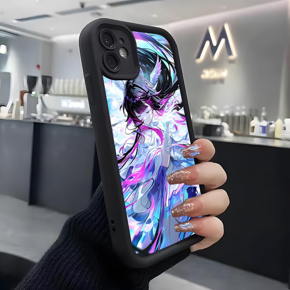 COLUMBINA Genshin Handyhülle Für IPhone Air 17 Pro Max 16 E 15 14 Pro Max 13 12 11 Mini Plus Weiches Silikon Schwarze Hülle