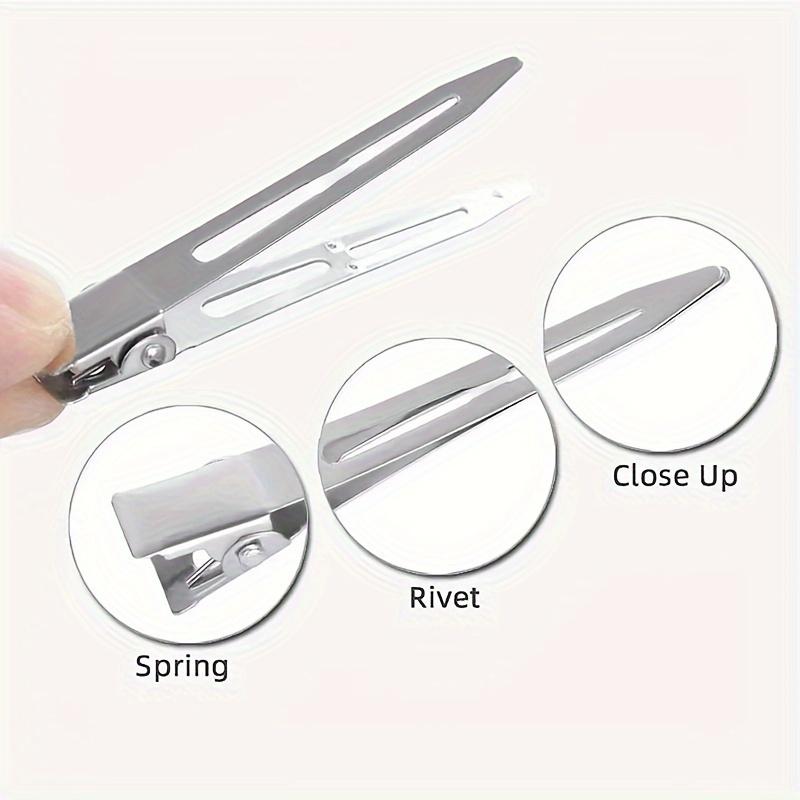 20/100pcs Positioning Metal Hair Clips Duck Billed Hairpins for Women Styling Tools Barber Hair Cut Clamps DIY Curls for Salon