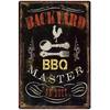 Metal Aluminum Signs BBQ Party Zone Wall Decoration Plaque Vintage Art Poster Iron Painting for Man Cave Home Cafe Garden Club