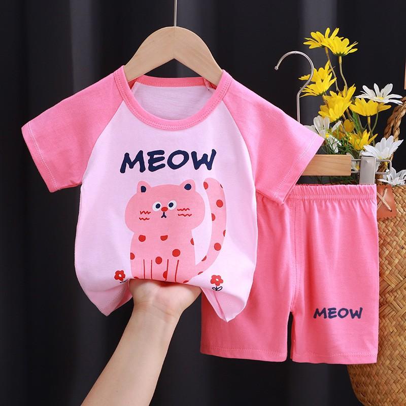 Children's Cotton T-shirt Set - Summer Boys' Casual Short-sleeved Shorts 2-piece Set