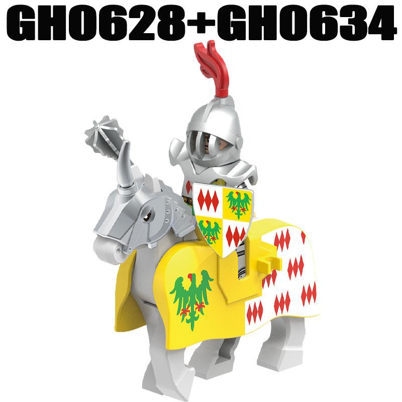 Medieval Military Europe King Soldier Figures Building Blocks Castle Lion Knight Sword Infantry Weapon Warrior Bricks Toys Gifts