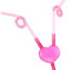 2Pcs Couple Straws Food Grade Detachable PP Funny Unique Love Heart Double Drinking Straws Party Supplies