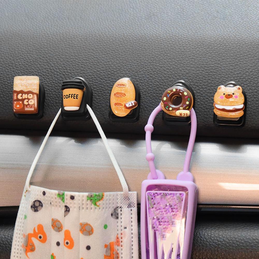 

Cute Bear Bear Car Small Hook Hamburg Car Hanging Hook Car Styling Cartoon Car Hooks Women Girl