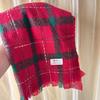 Christmas Red Plaid Retro Scarf for Women Winter Korean Style All Match Scarf To Keep Warm New Year Couple Style Imitation Cashmere Scarf