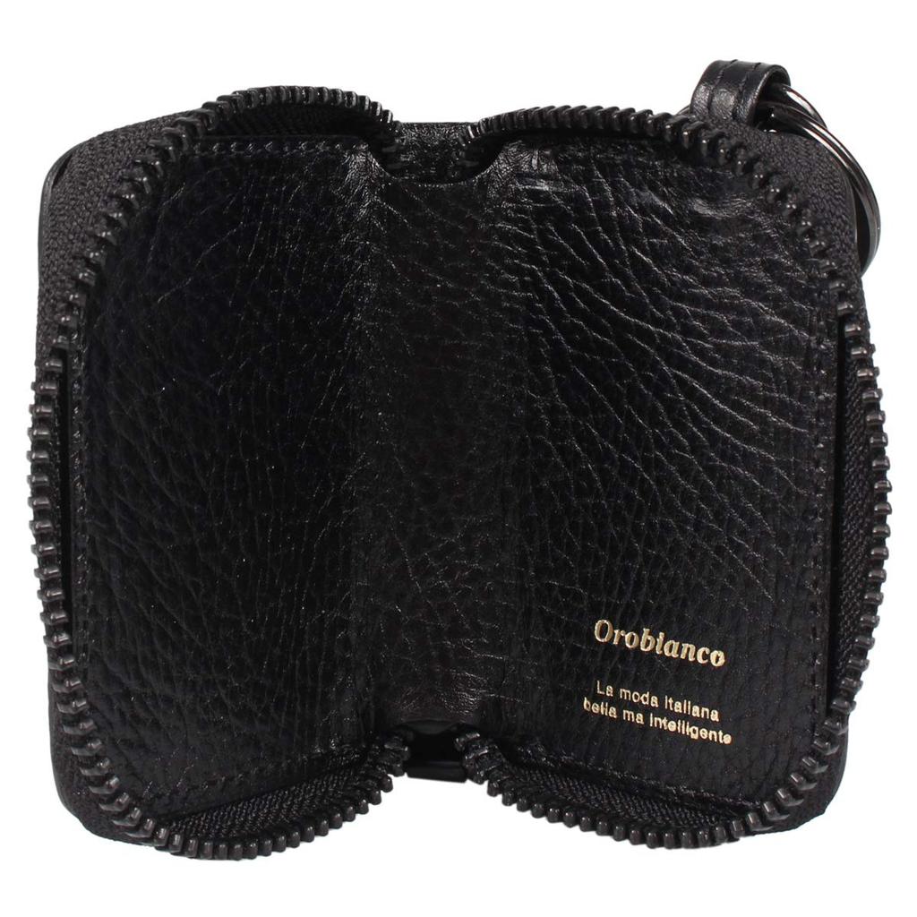 Orobianco Key Case, Key Holder, Smart Key Case, Round Zipper, KEY CASE ORS-090800, Black