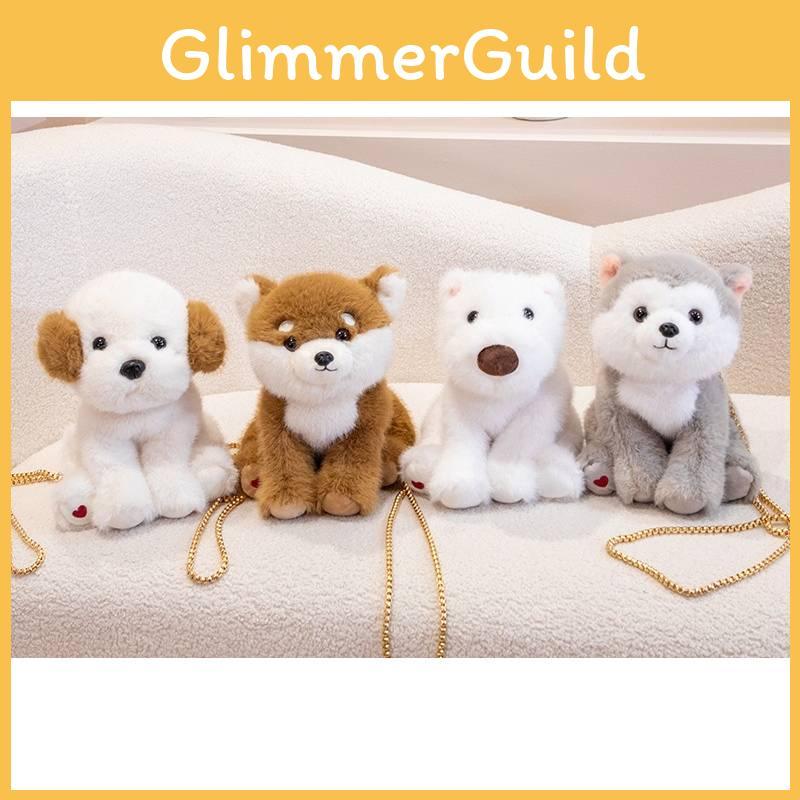 Highland White West Terrier Akita Plush Toy Cartoon Bag Decoration Gift Kids