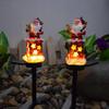 Christmas Santa Claus & Snowman Landscape Lawn Solar Light Xmas Pathway Lights For Christmas Lawn Yard Decoration P4Z4