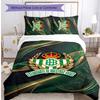 Juego de Ropa de Cama Estampado de Fútbol Real Betis de 3 Piezas, Cómodo y Amigable con la Piel Juego de Funda Nórdica para Dormitorio