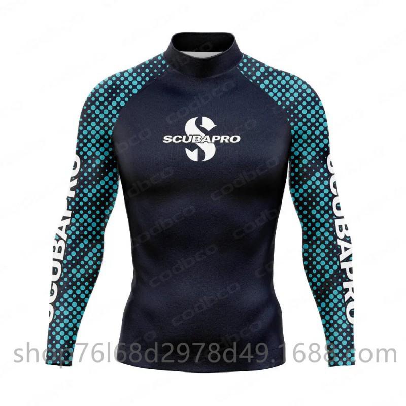 SCUBA Surfing Wear Outdoor Sunscreen Snorkeling Swimwear Long-sleeved Split Top Quick-drying Diving Suit Support