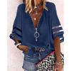 Travel New Women'S Retro Printed Shirt Casual Spring And Summer Breathable Cool Sexy Daily Date Short Sleeved T-Shirt Top