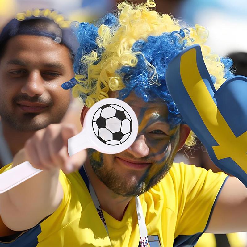 Football Clappers For Sports Events And Party Games, White Soccer Ball Noise Makers