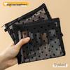 Flocking Love Mesh Portable Cosmetic Bag - High-Value, Simple Design