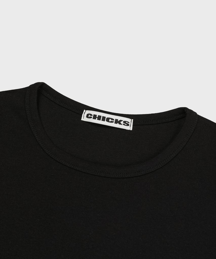 CHICKS Mini Starlight Crop Slim Fit Short Sleeve T-Shirt Black