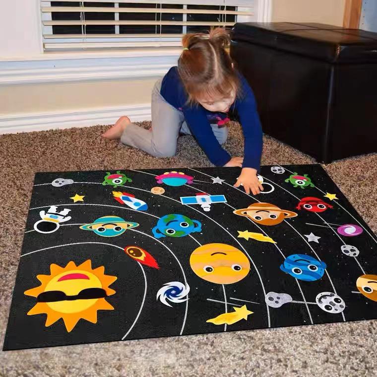 Interstellar Felt Learning Board: Children's Interactive Dress-Up Puzzle for Cognitive Development