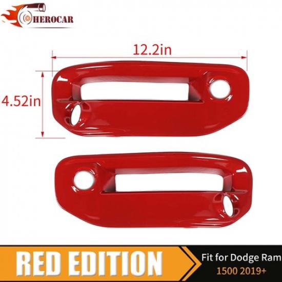 2PCS Red Front Bumper Fog Light Cover For Dodge RAM 1500 -2024 Accessories