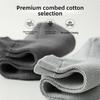 Pure Cotton Short Socks for Men - Thin Style, Odor-resistant, Sweat-absorbent and Antibacterial Boat-shaped Socks, Cotton Socks
