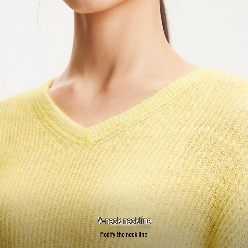 Veromoda Women's V-Neck Gradient Knit Sweater
